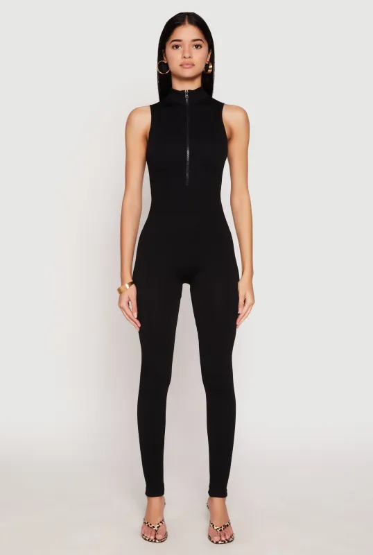 Quarter Zip Sleeveless Catsuit sold by Rainbow