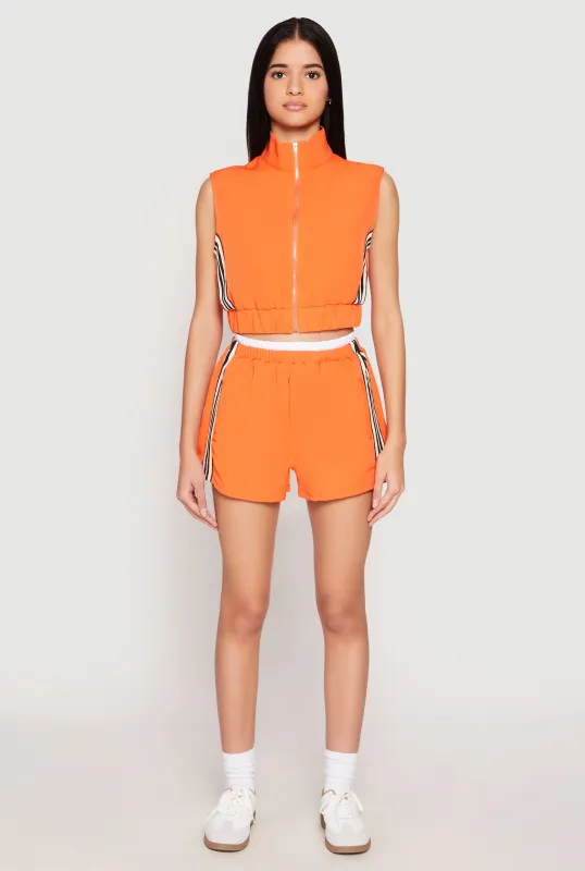 Contrast Waistband Side Stripe Shorts sold by Rainbow