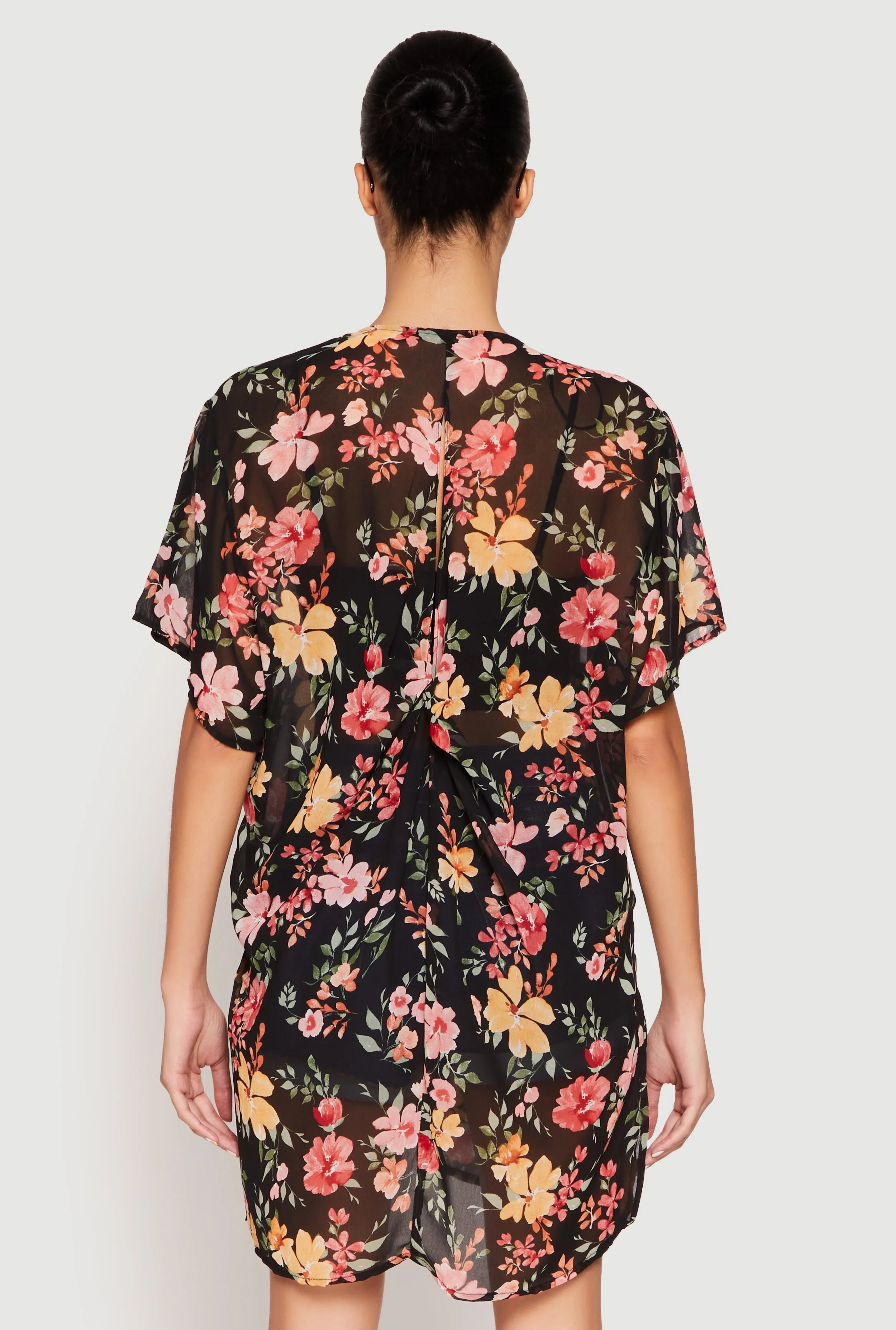 Floral Print Twist Back Kimono sold by Rainbow product image thumbnail 5