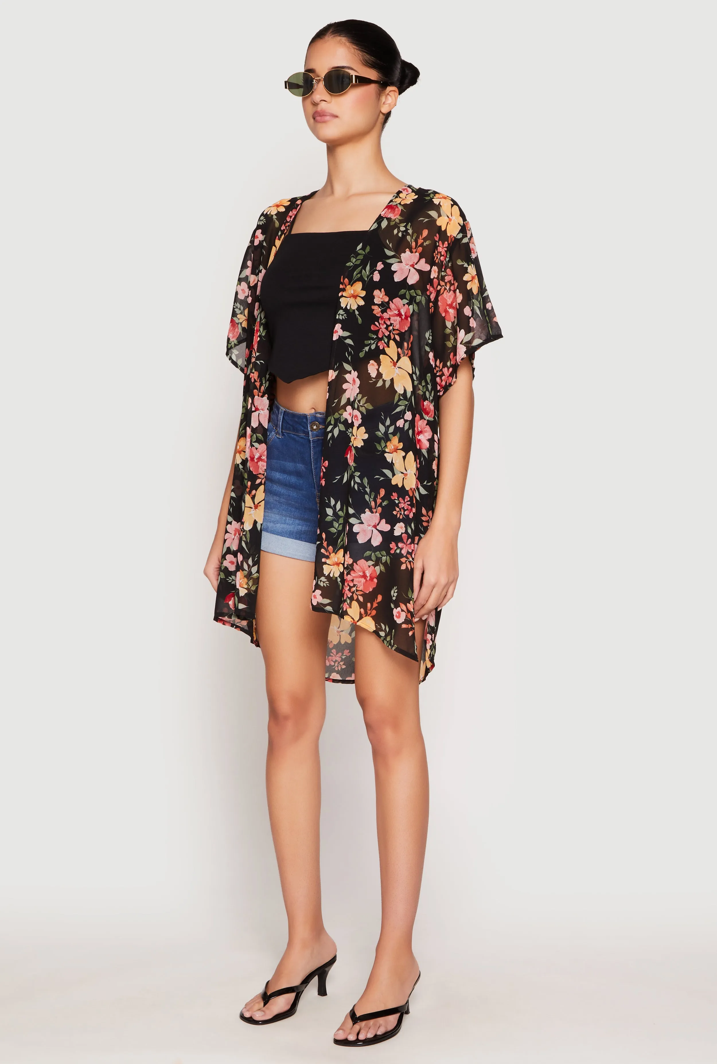 Floral Print Twist Back Kimono sold by Rainbow product image thumbnail 3