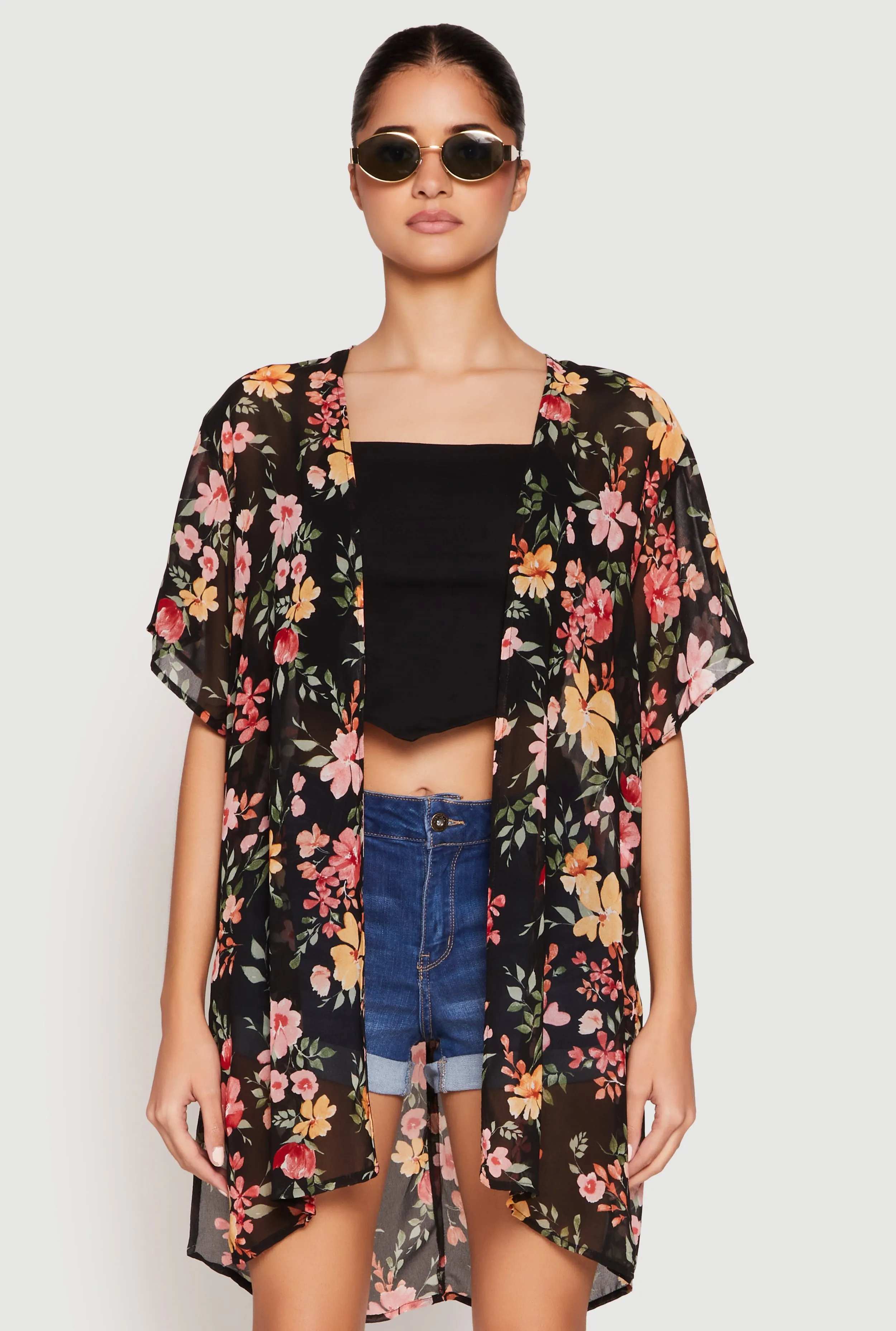Floral Print Twist Back Kimono sold by Rainbow product image thumbnail 2