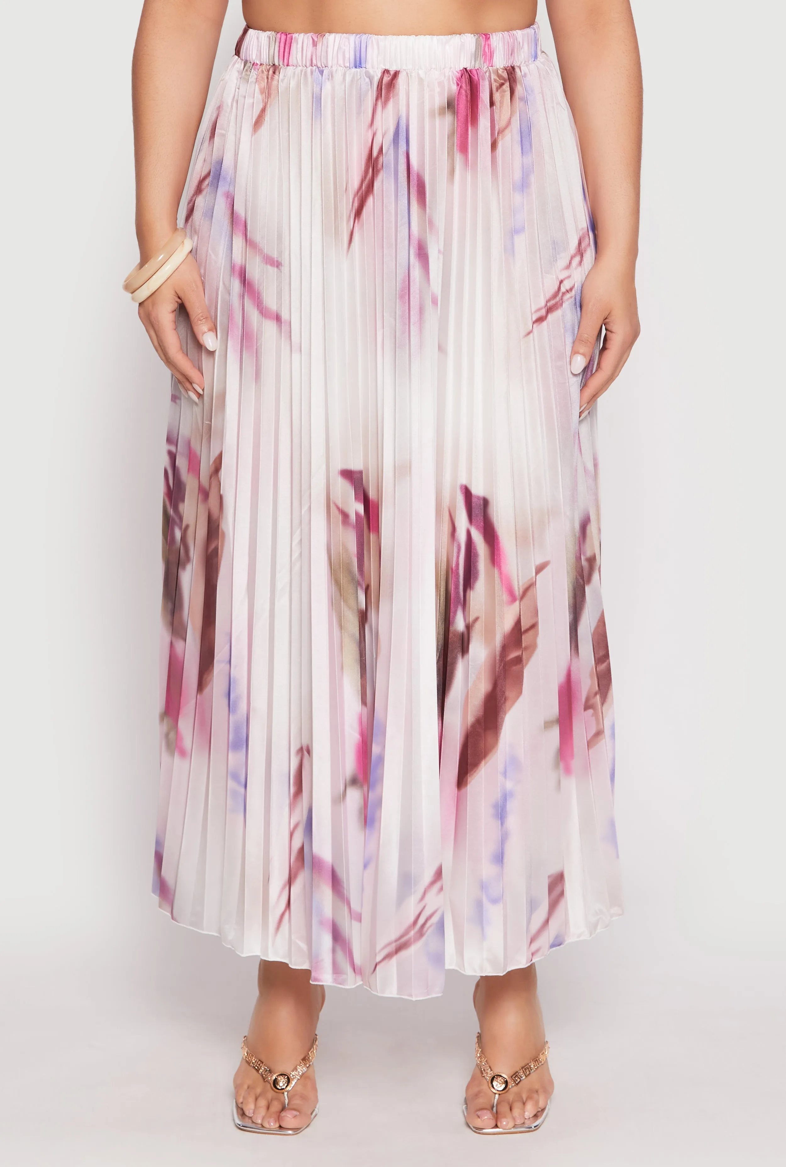 Plus Size Plisse Patterned Skirt sold by Rainbow product image thumbnail 3