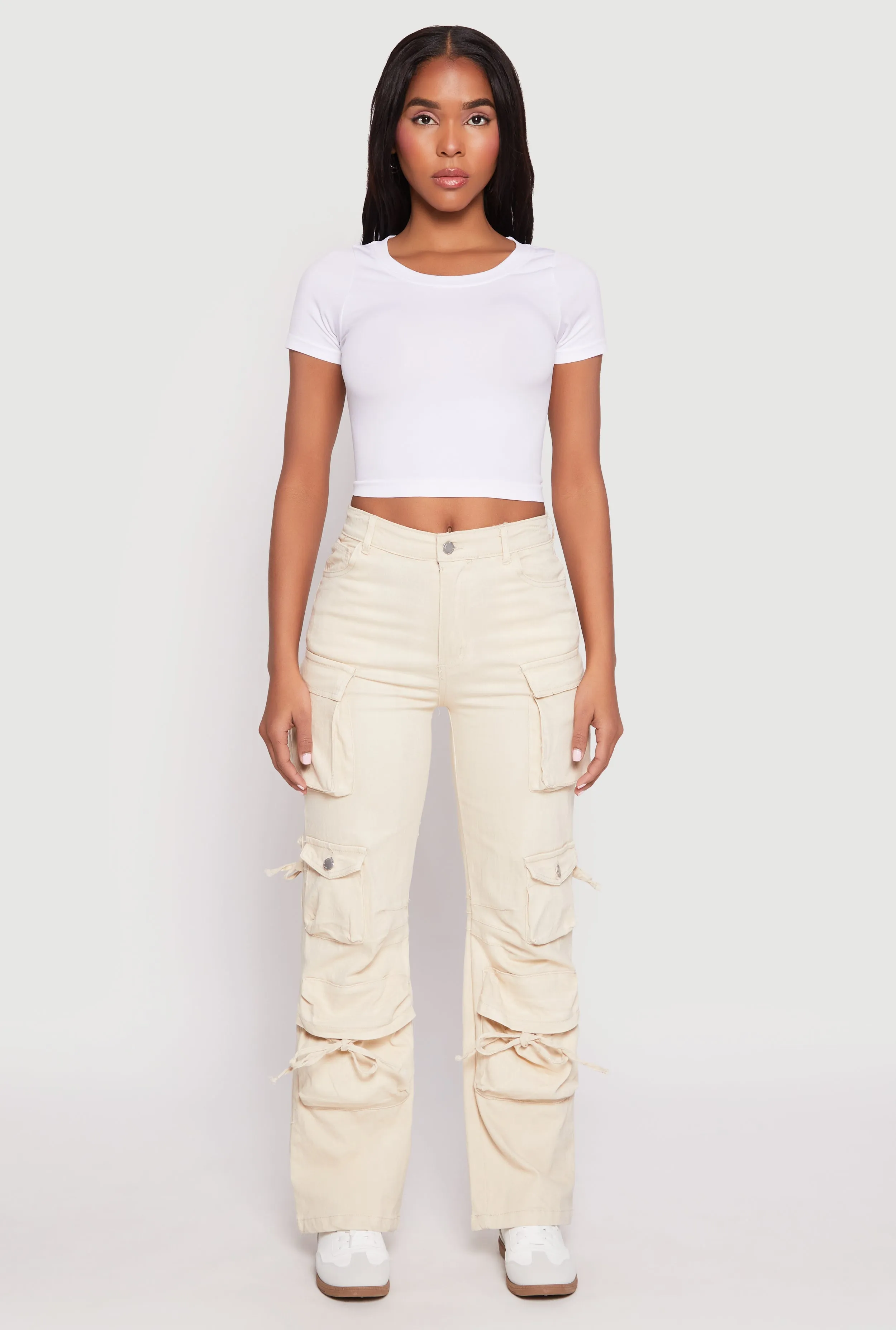 Daisy Mineral Wash Cargo Baggy Jeans sold by Rainbow