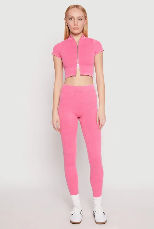 Seamless Mineral Wash Leggings sold by Rainbow