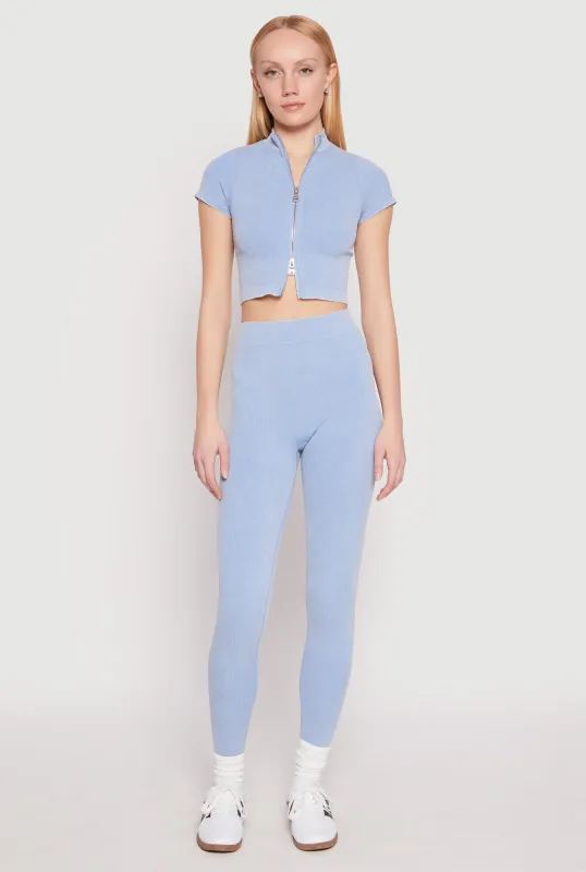 Seamless Mineral Wash Leggings sold by Rainbow