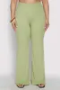 Plus Size Ribbed Knit High Waist Flared Pants sold by Rainbow