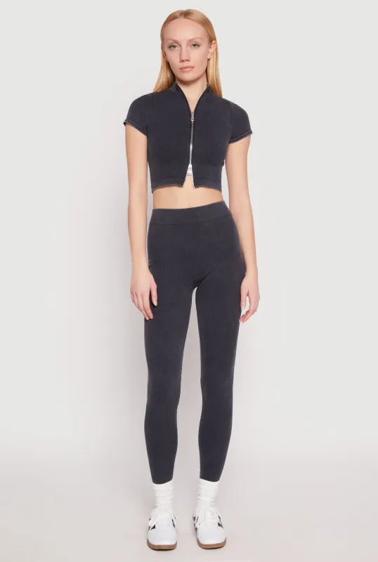 Seamless Mineral Wash Leggings sold by Rainbow