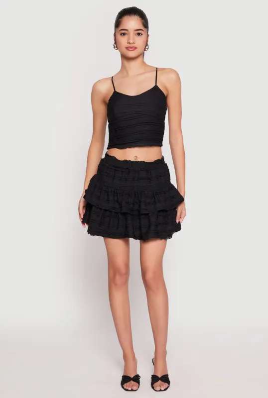 Almost Famous Tiered Mini Skirt made by Almost Famous