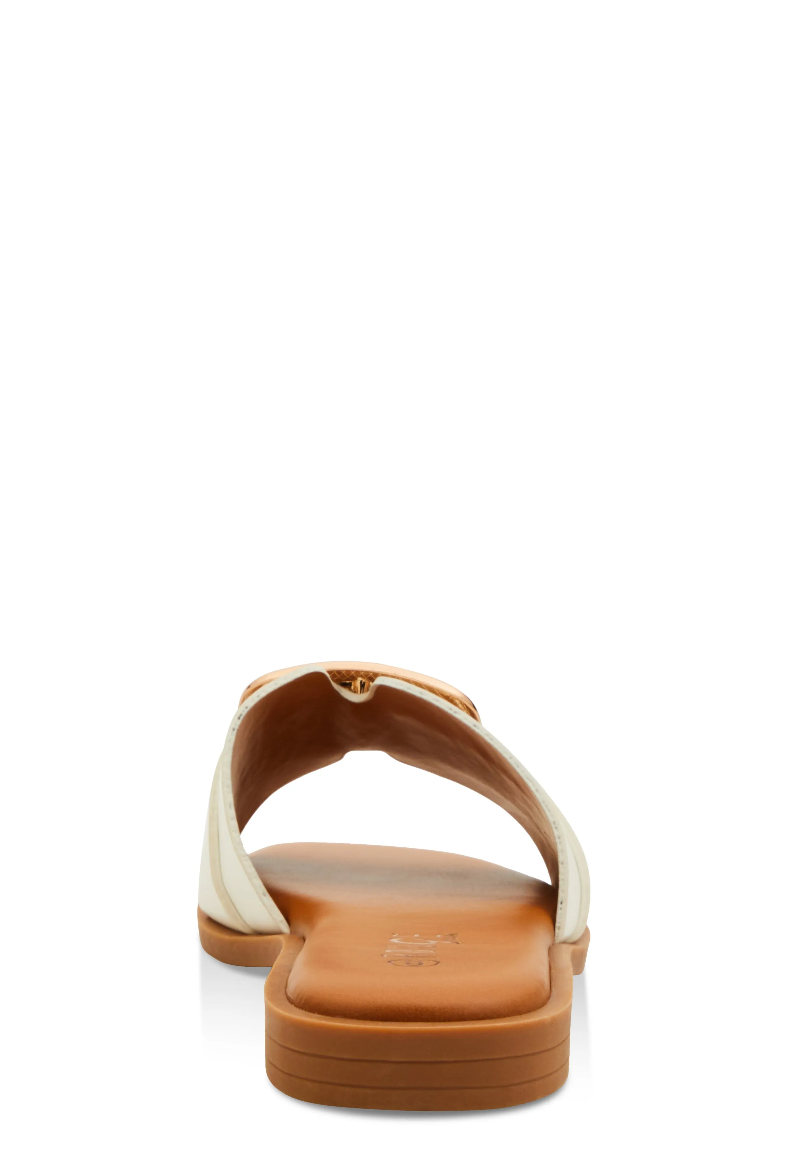 Metallic Pendant Square Toe Slide Sandals sold by Rainbow product image thumbnail 3