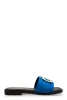 Metallic Pendant Square Toe Slide Sandals sold by Rainbow