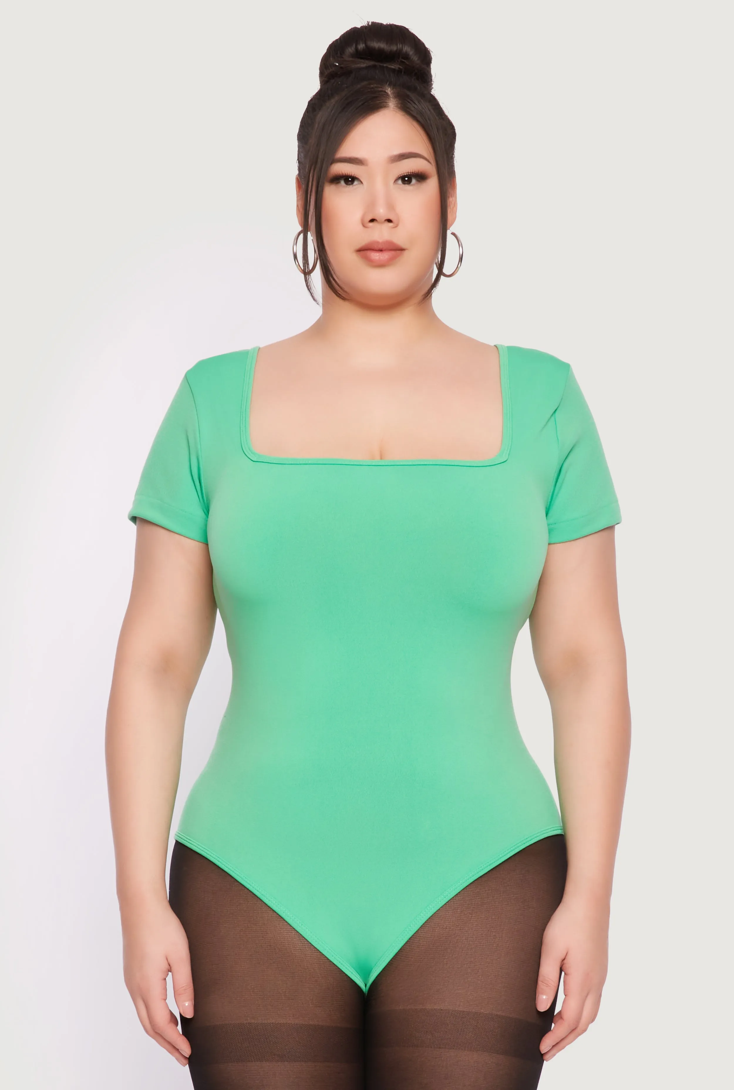 Plus Size Seamless Square Neck Bodysuit sold by Rainbow product image thumbnail 2