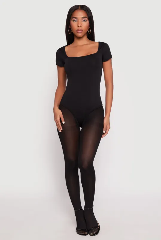 Square Neck Seamless Bodysuit sold by Rainbow