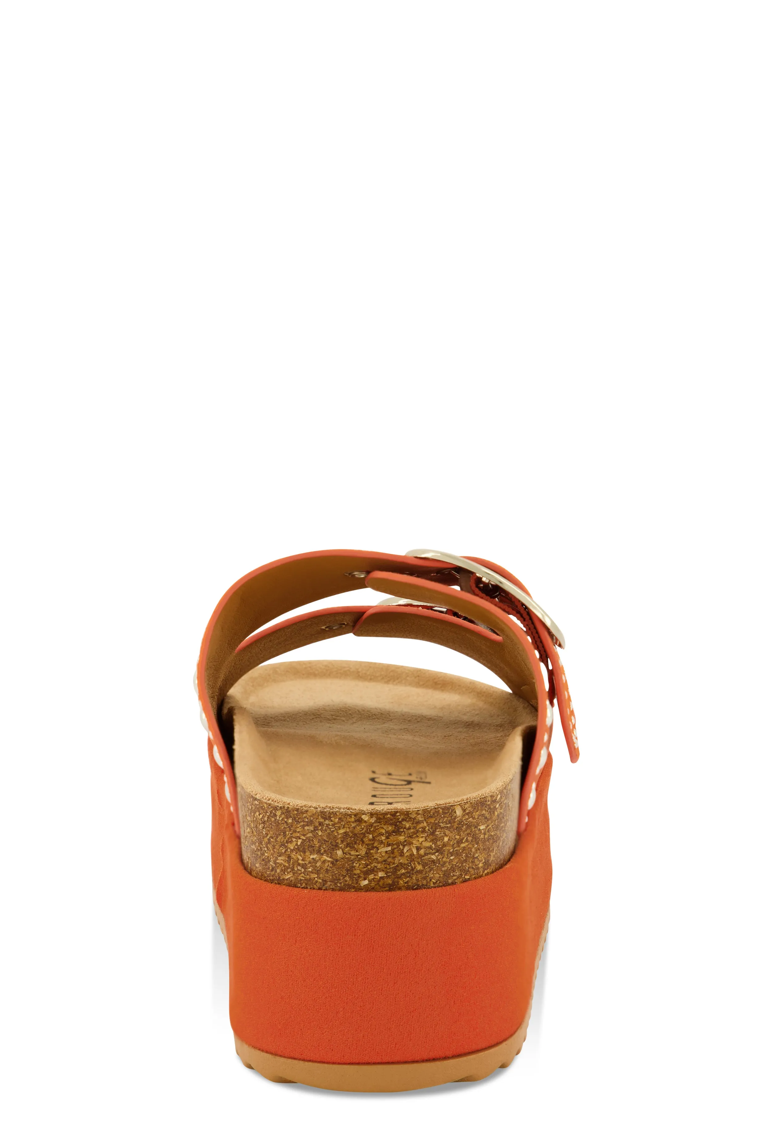 Faux Suede Studded Platform Footbed Sandals sold by Rainbow product image thumbnail 3