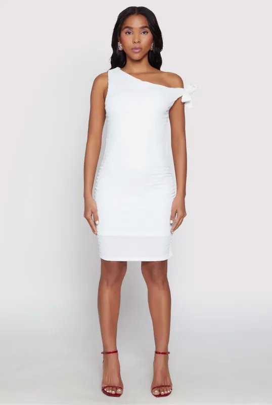 Tie Strap One Shoulder Dress sold by Rainbow