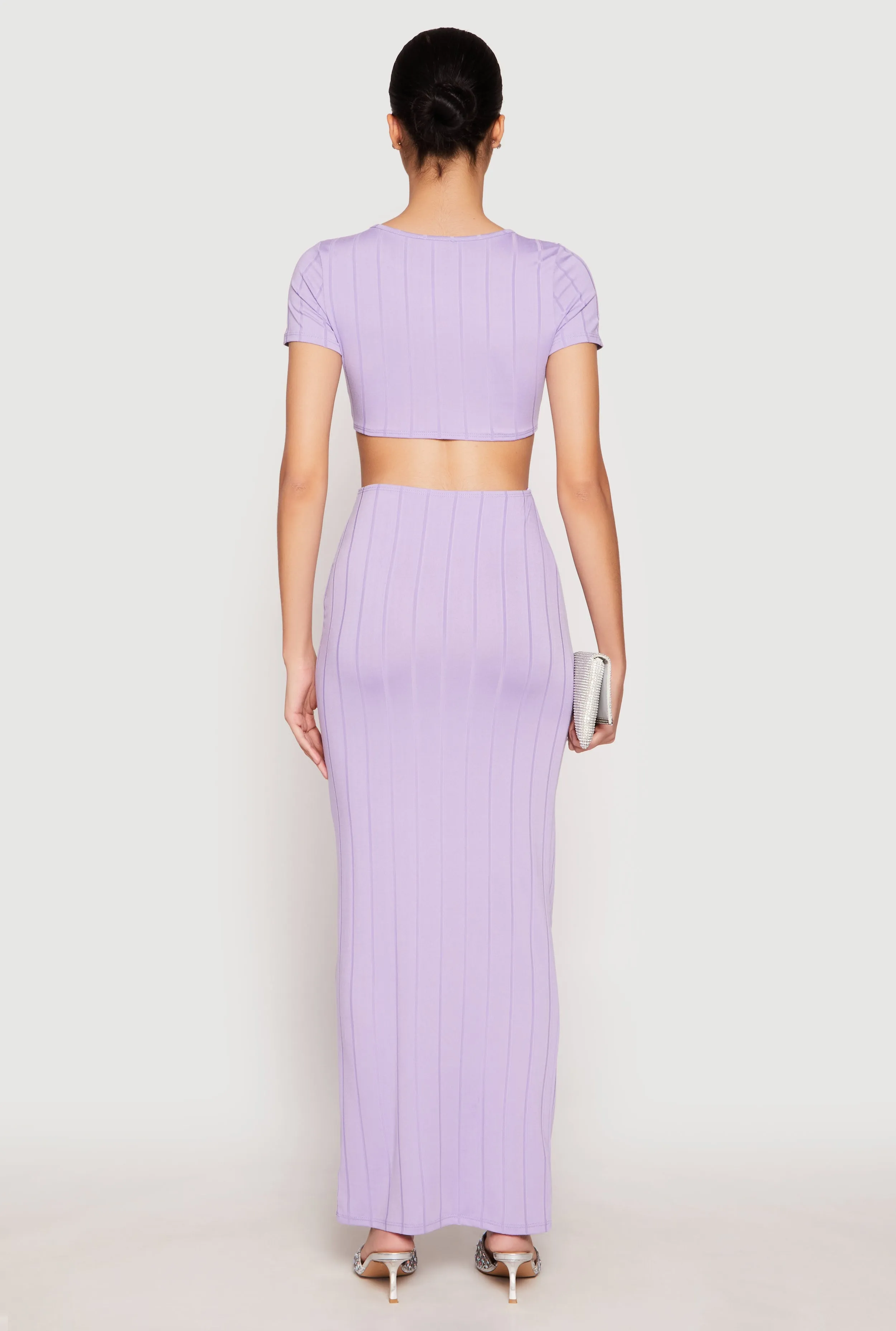 Ribbed Knit O Ring Cut Out Maxi Dress sold by Rainbow product image thumbnail 5