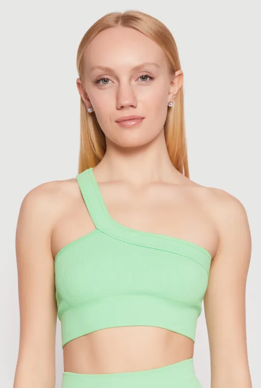 Seamless One Shoulder Crop Top sold by Rainbow