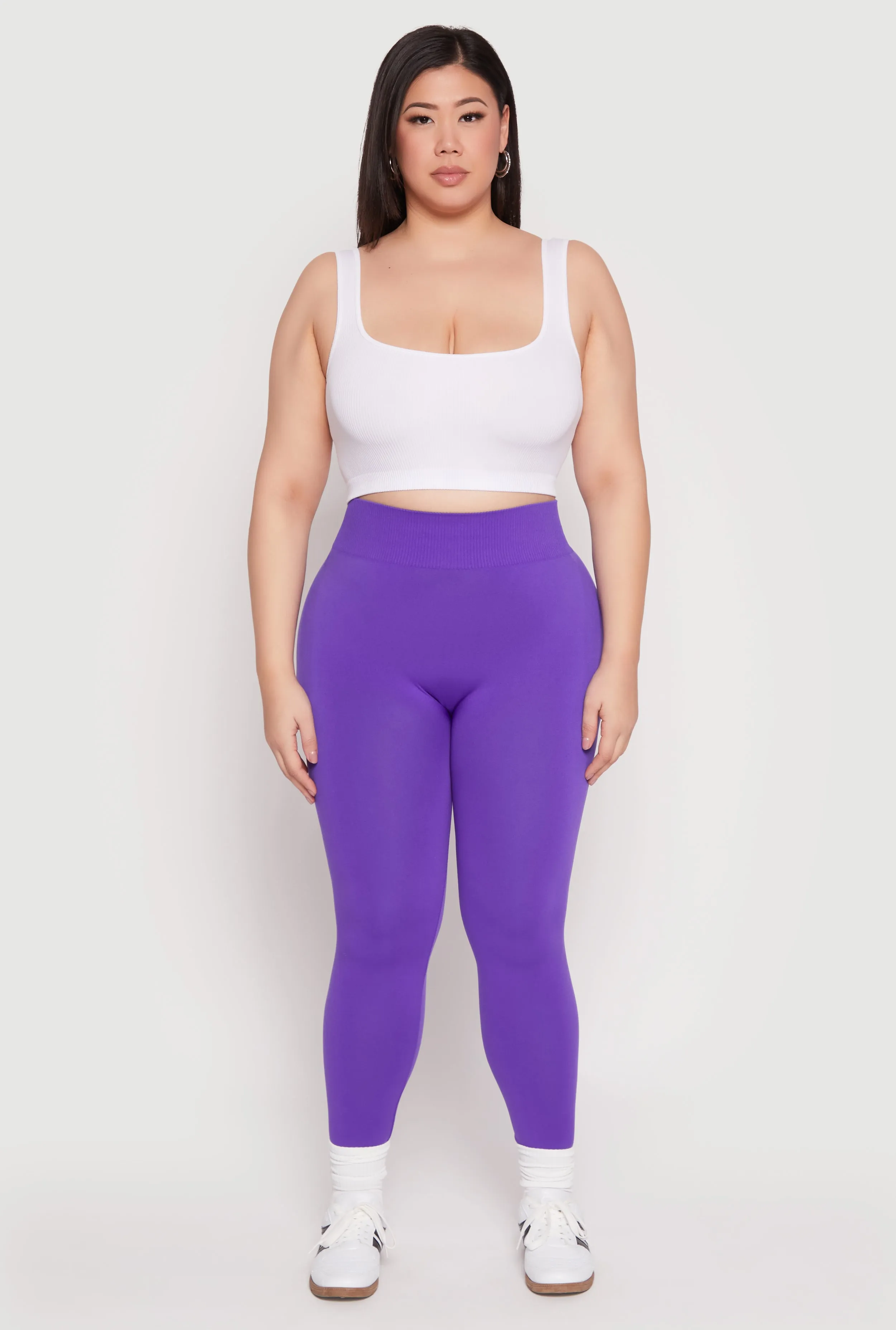 Plus Size Seamless High Waisted Leggings sold by Rainbow