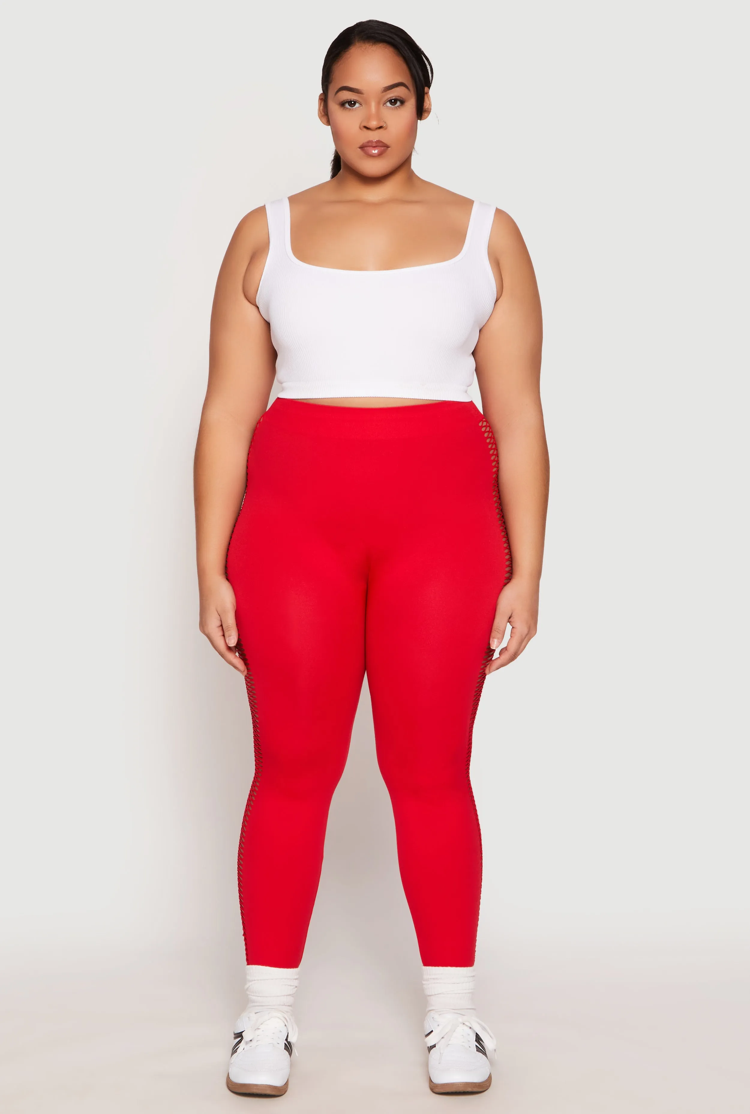 Plus Size Seamless Cut Out Side Leggings sold by Rainbow