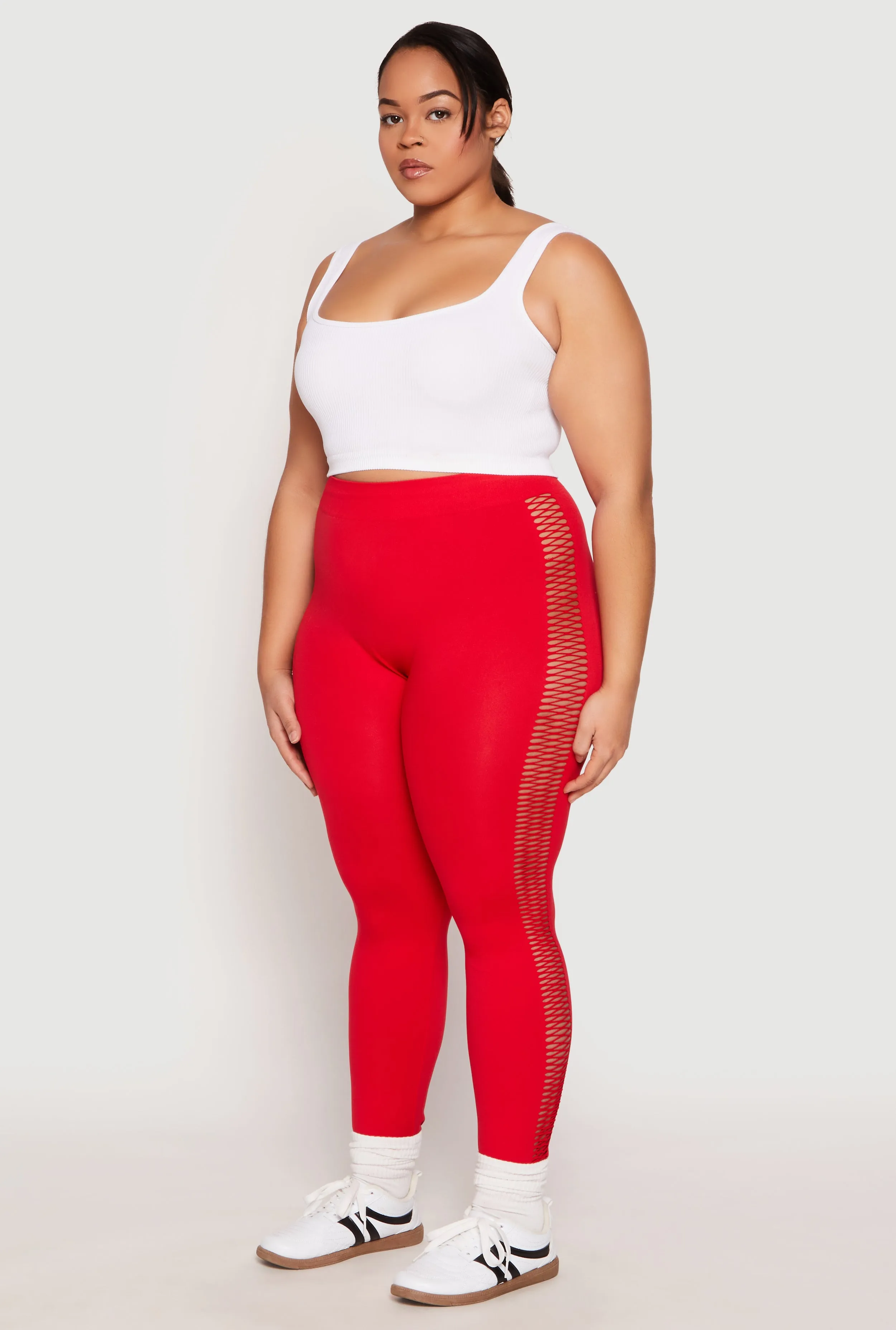 Plus Size Seamless Cut Out Side Leggings sold by Rainbow product image thumbnail 3