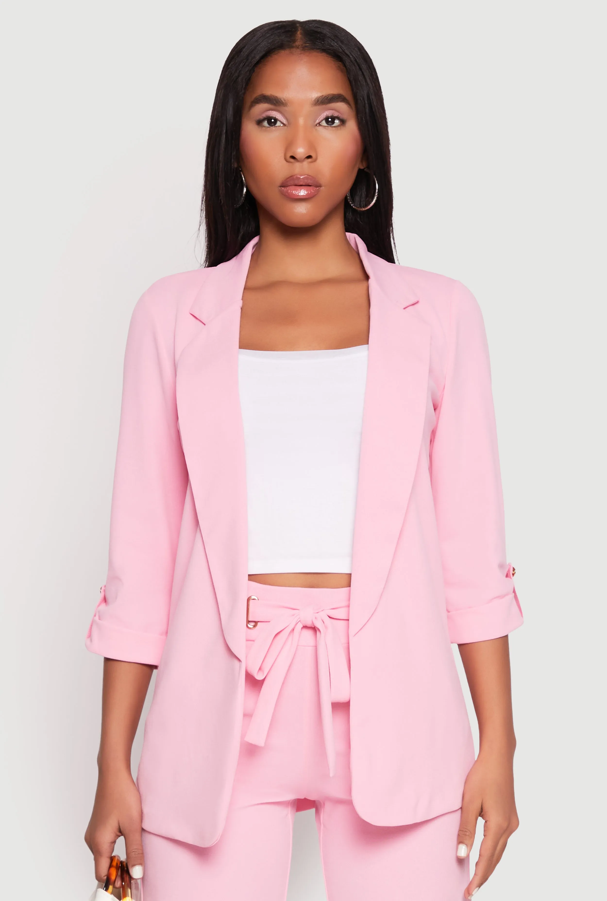 Crepe Knit Open Front Blazer sold by Rainbow