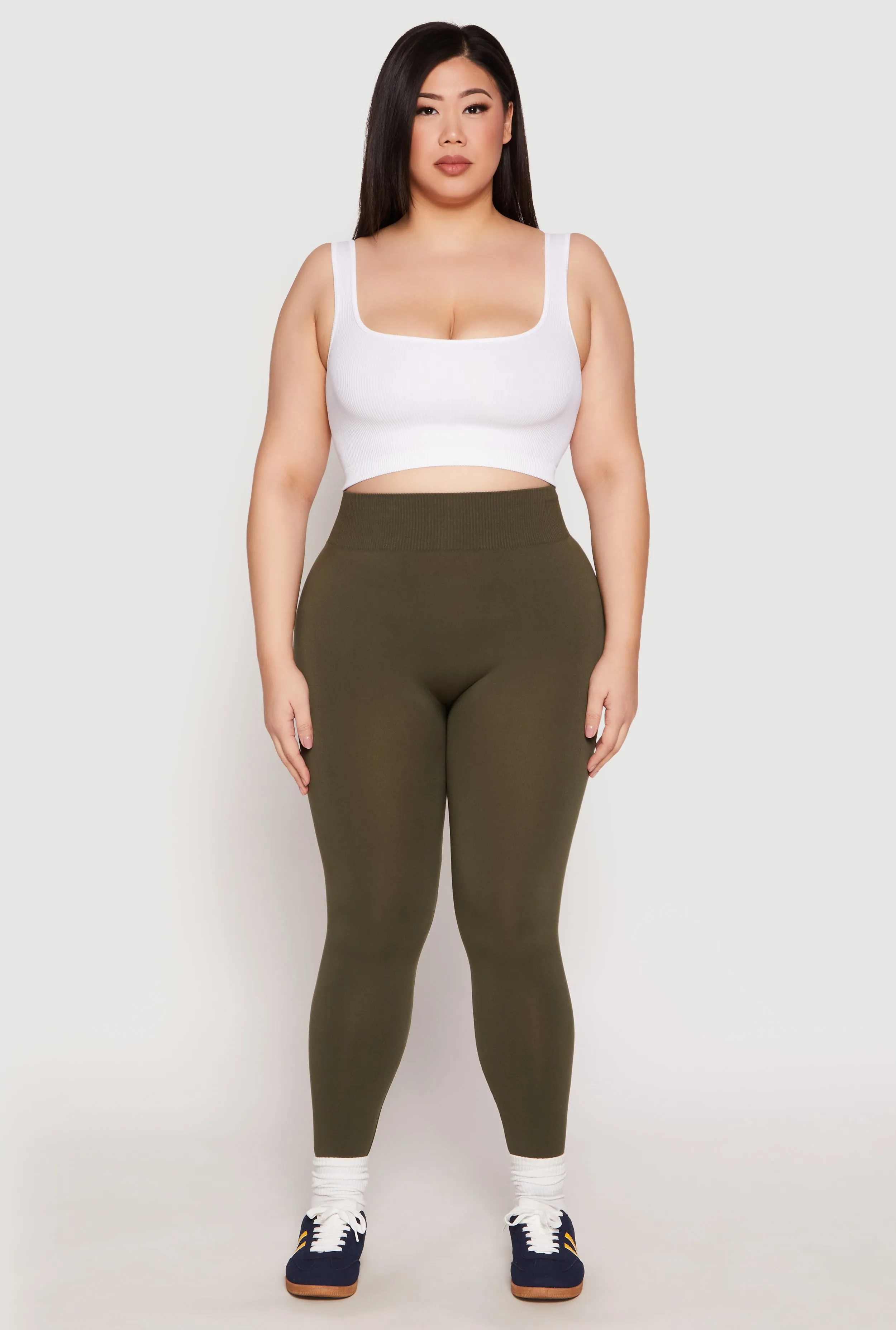 Plus Size Seamless High Waisted Leggings sold by Rainbow