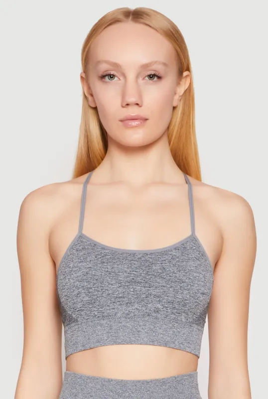 Seamless Marled Cami Sports Bra sold by Rainbow