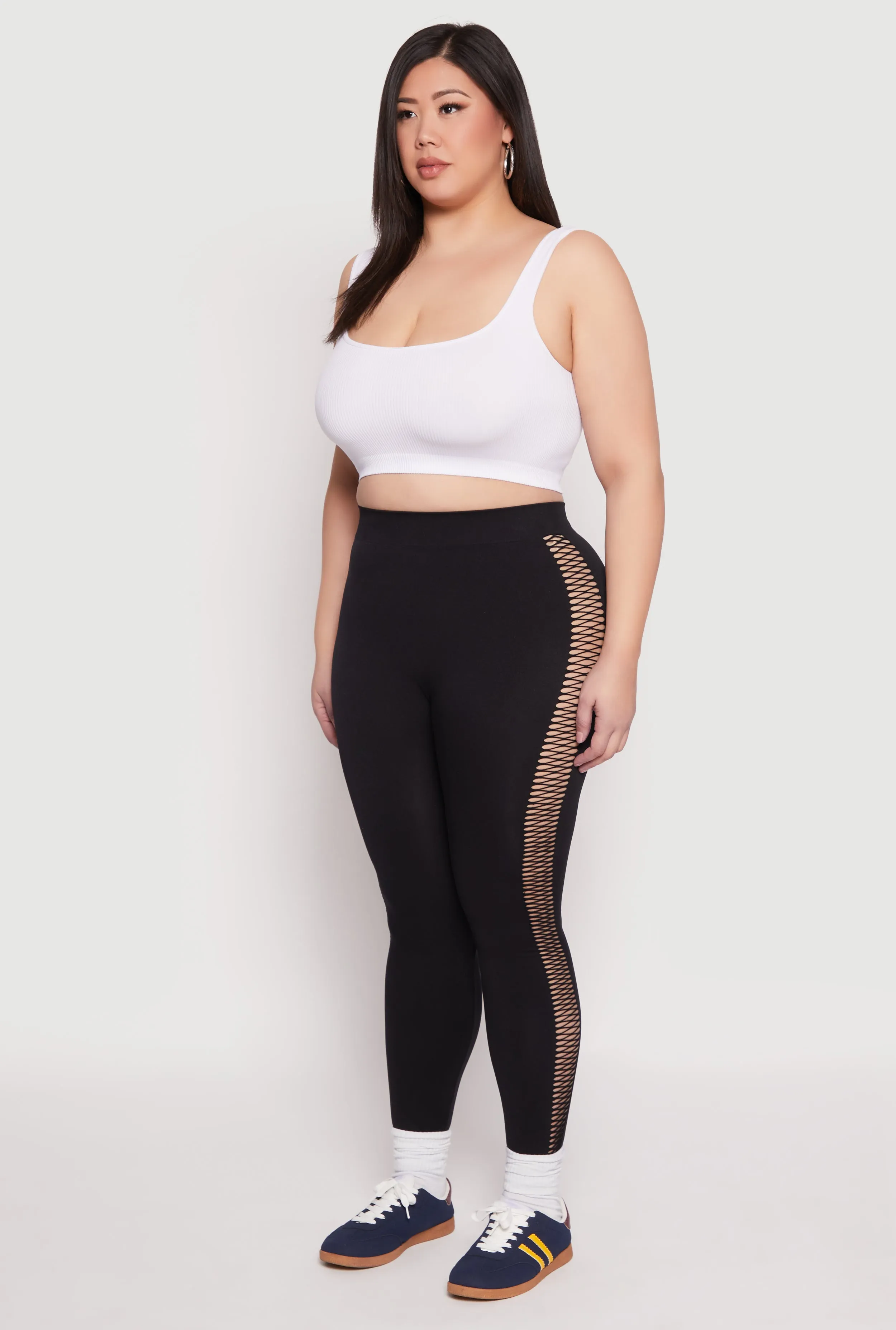 Plus Size Seamless Cut Out Side Leggings sold by Rainbow product image thumbnail 3