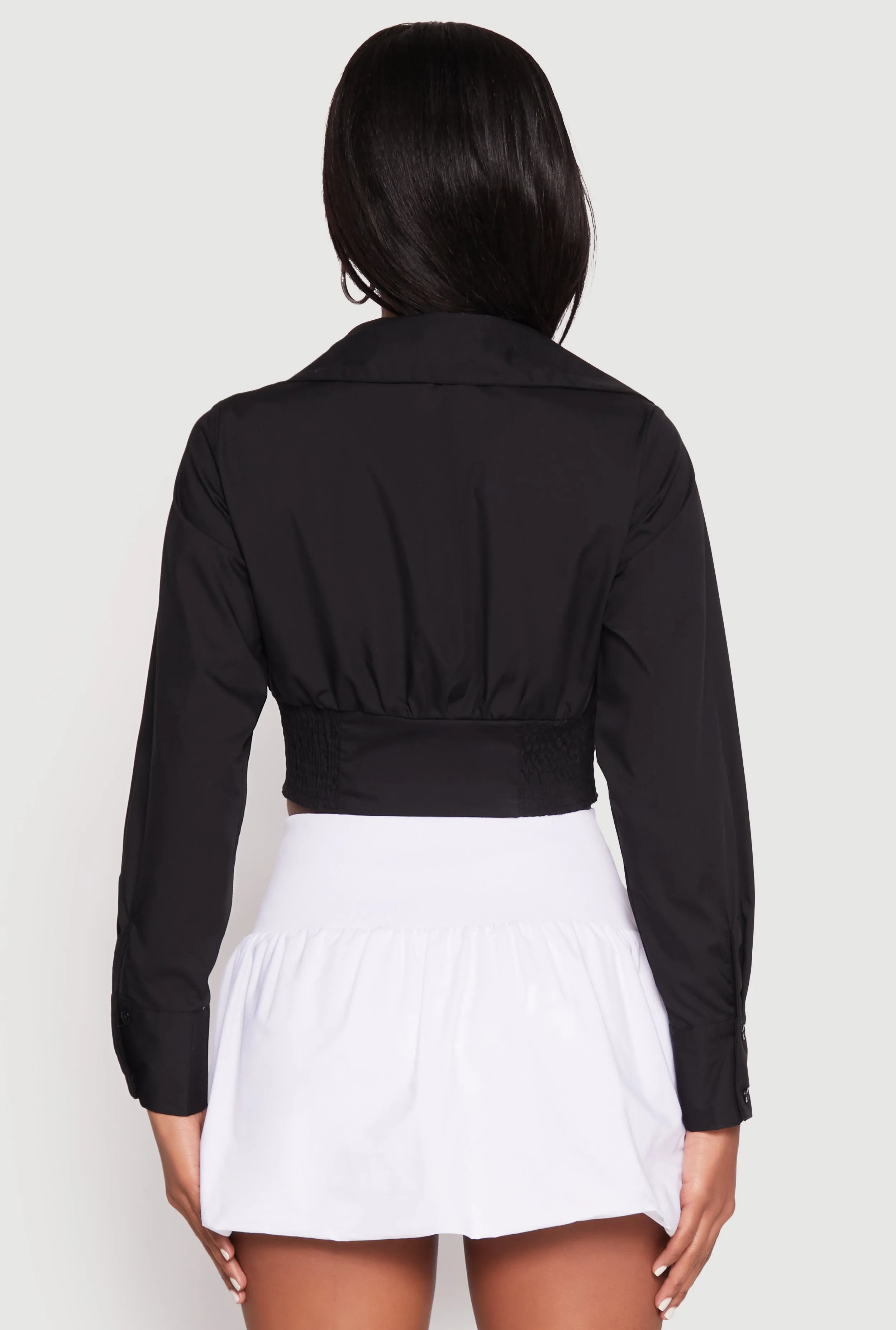 Smocked Waist Button Front Blouse sold by Rainbow product image thumbnail 5