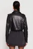 Daisy Faux Leather Cropped Moto Jacket sold by Rainbow