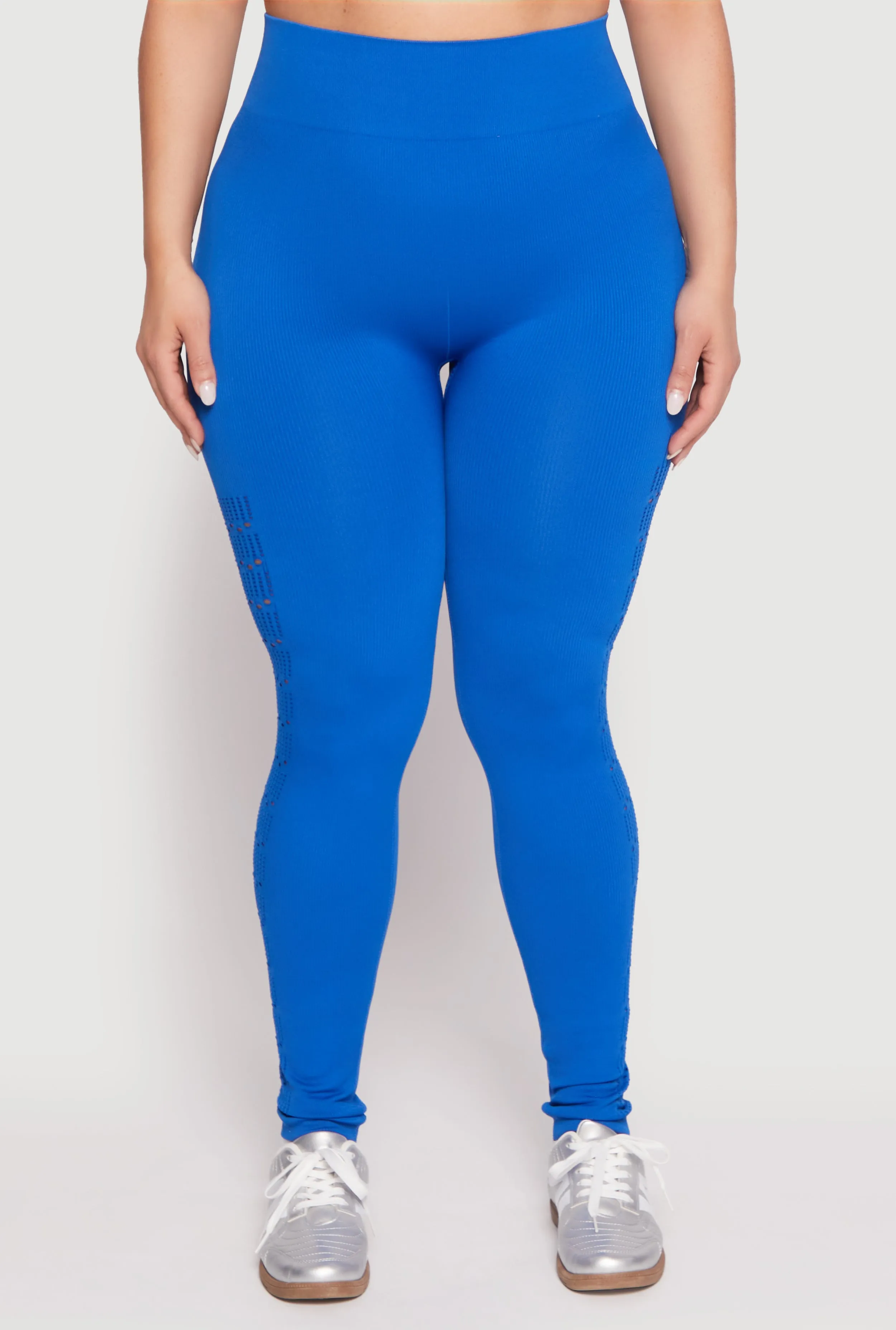 Plus Size Side Laser Cut Seamless Leggings sold by Rainbow product image thumbnail 5