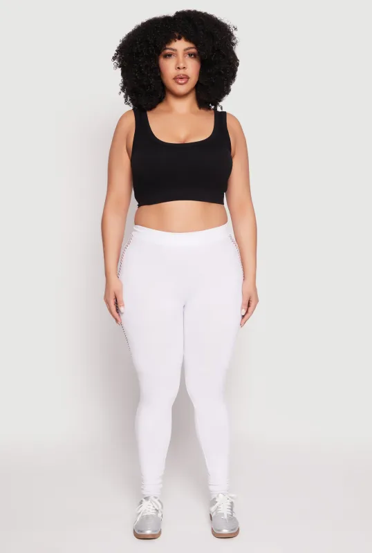 Plus Size Seamless Cut Out Side Leggings sold by Rainbow