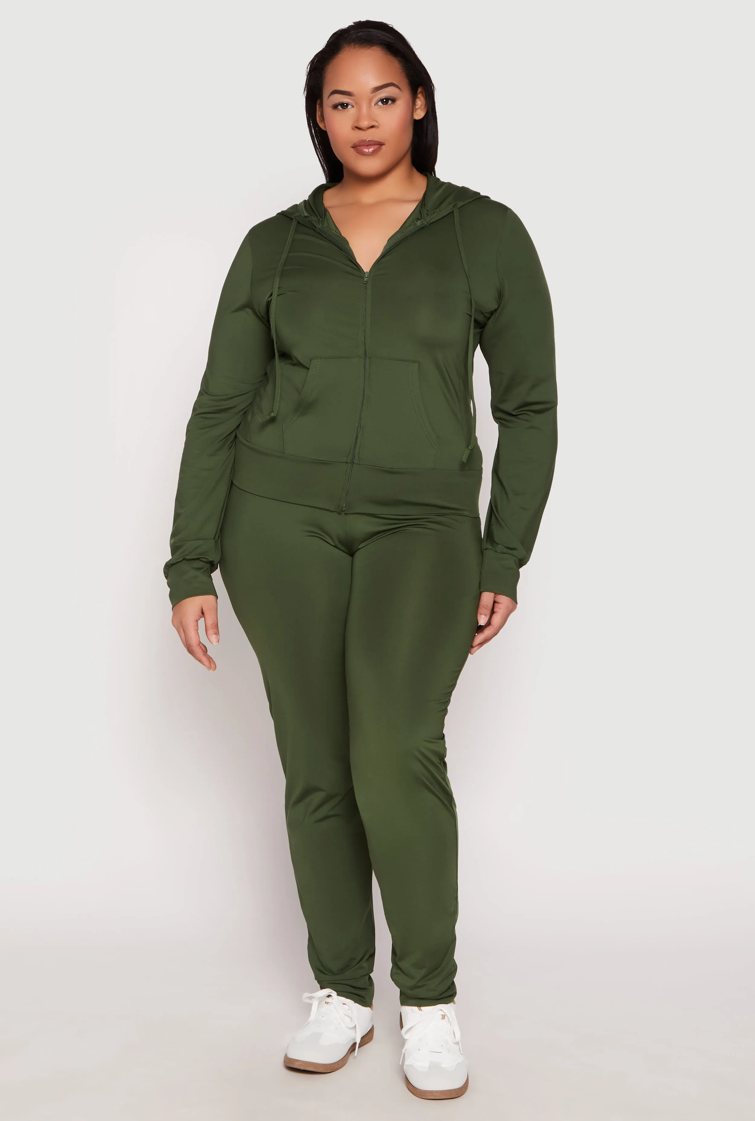 Plus Size Daisy Zip Front Hooded Sweatshirt sold by Rainbow product image thumbnail 2