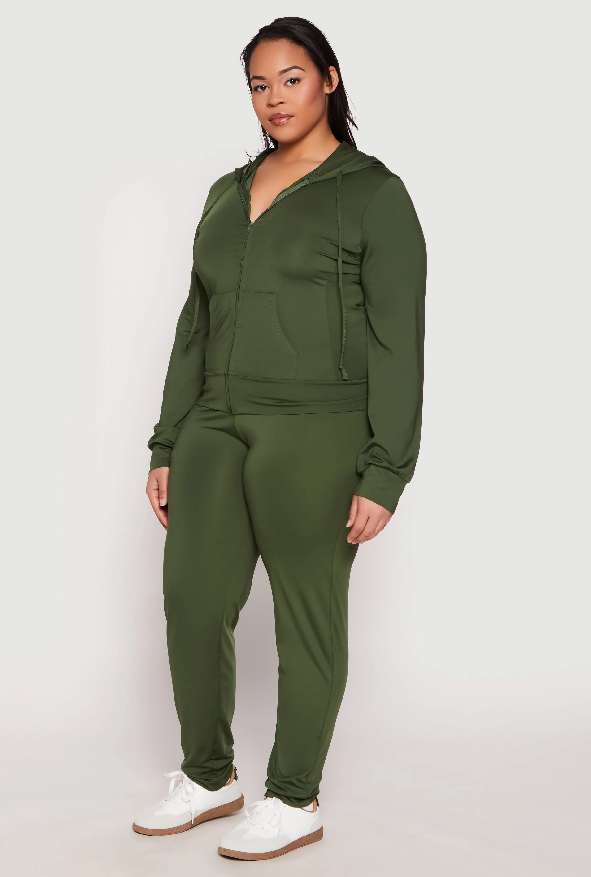 Plus Size Daisy Zip Front Hooded Sweatshirt sold by Rainbow product image thumbnail 3