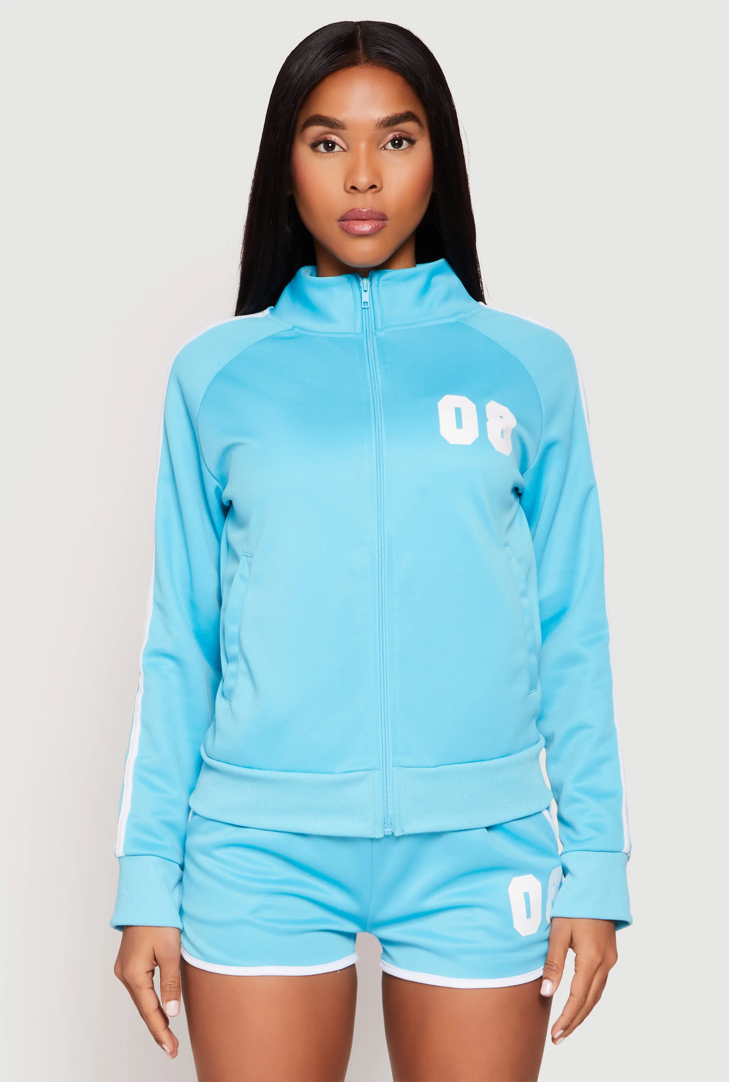 Varsity Stripe 08 Track Jacket sold by Rainbow