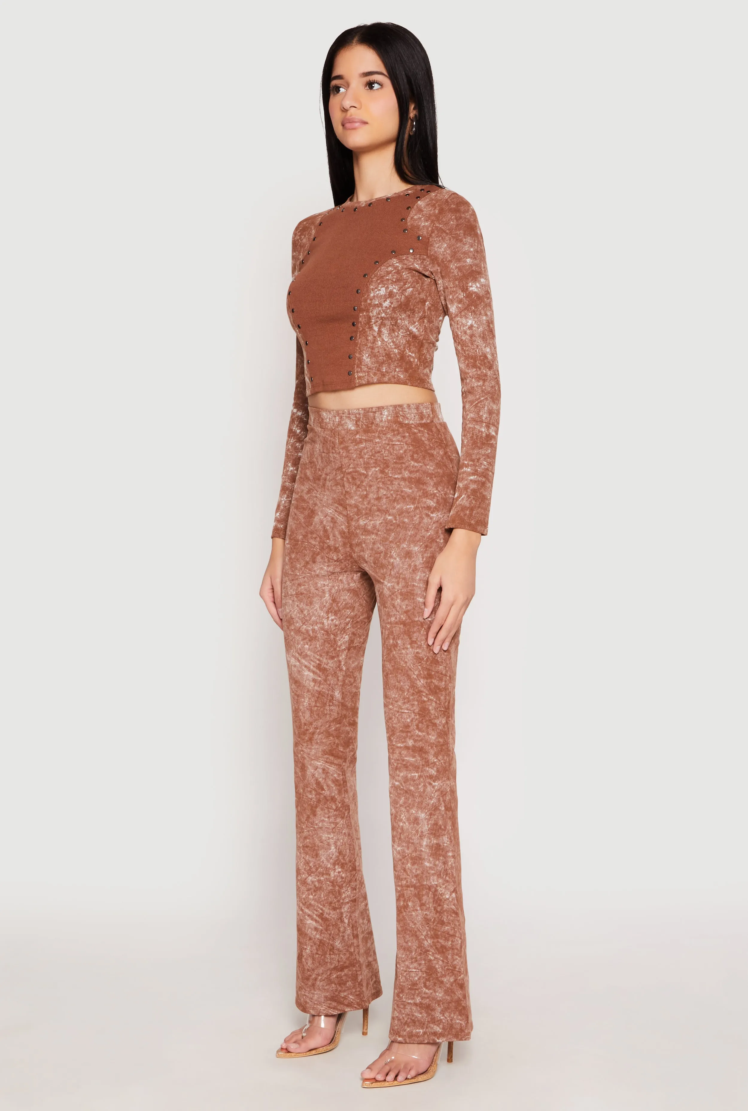Mineral Wash Studded Crop Top sold by Rainbow product image thumbnail 3
