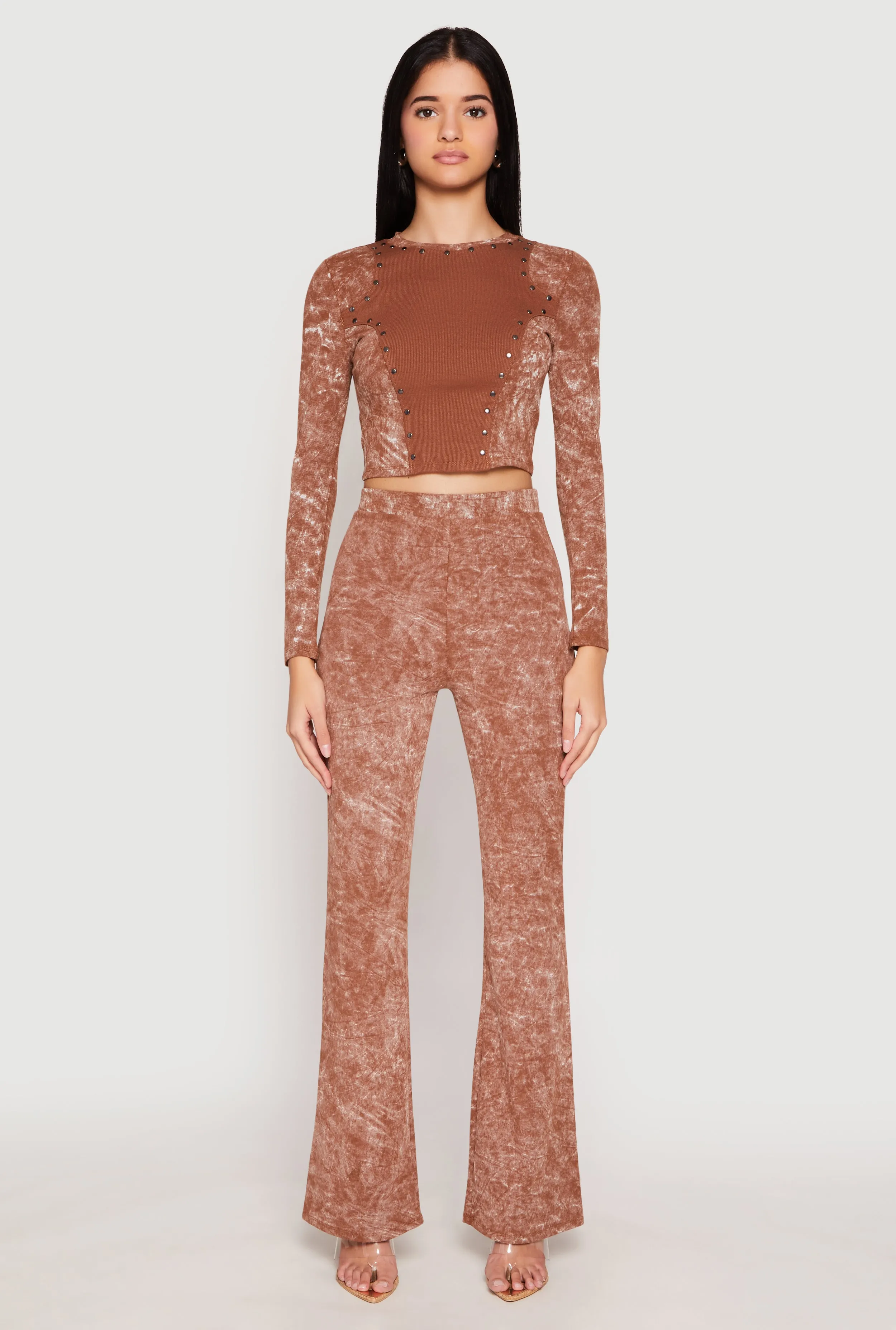 Mineral Wash Studded Crop Top sold by Rainbow product image thumbnail 2