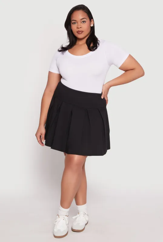 Plus Size Pleated Skirt sold by Rainbow