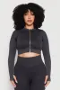 Plus Size Daisy Acid Wash Track Jacket sold by Rainbow