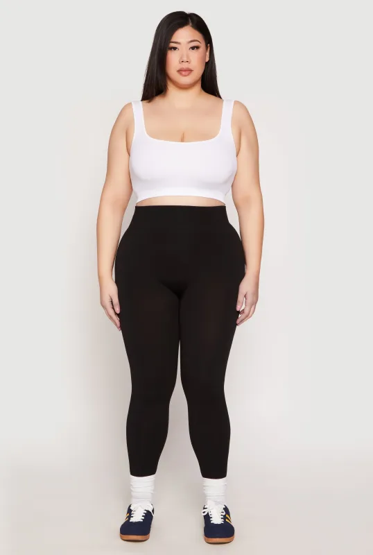 Plus Size Seamless High Waisted Leggings sold by Rainbow
