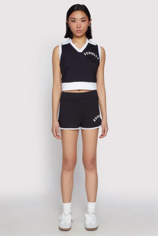 Brooklyn Sleeveless Johnny Collar Top sold by Rainbow