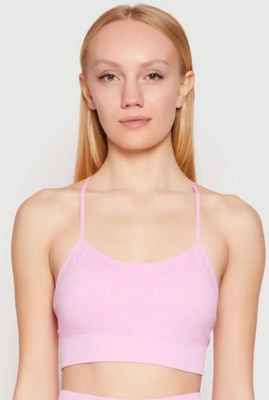 Seamless Marled Cami Sports Bra sold by Rainbow