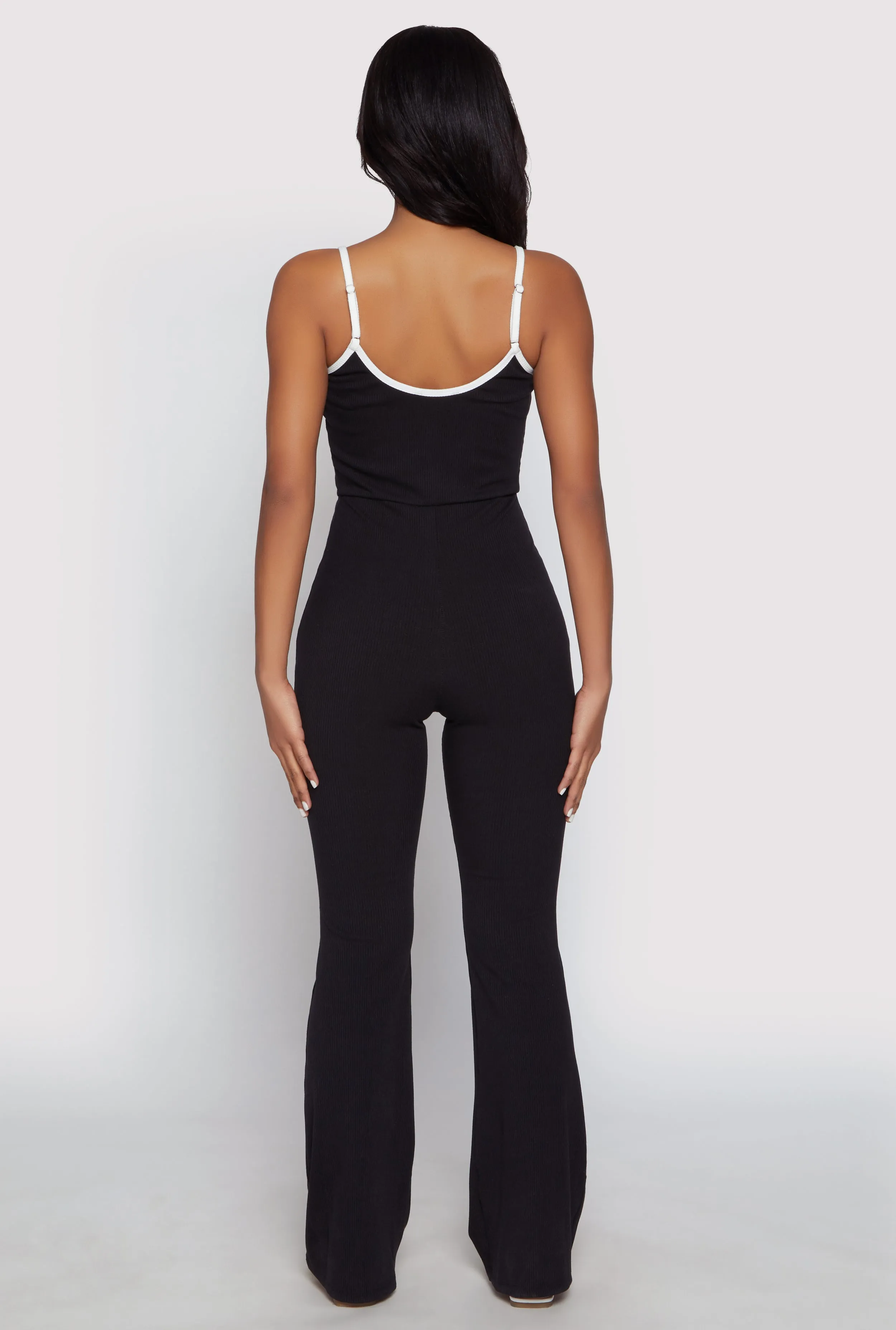 Iris Contrast Trim Cami Flare Jumpsuit sold by Rainbow product image thumbnail 5