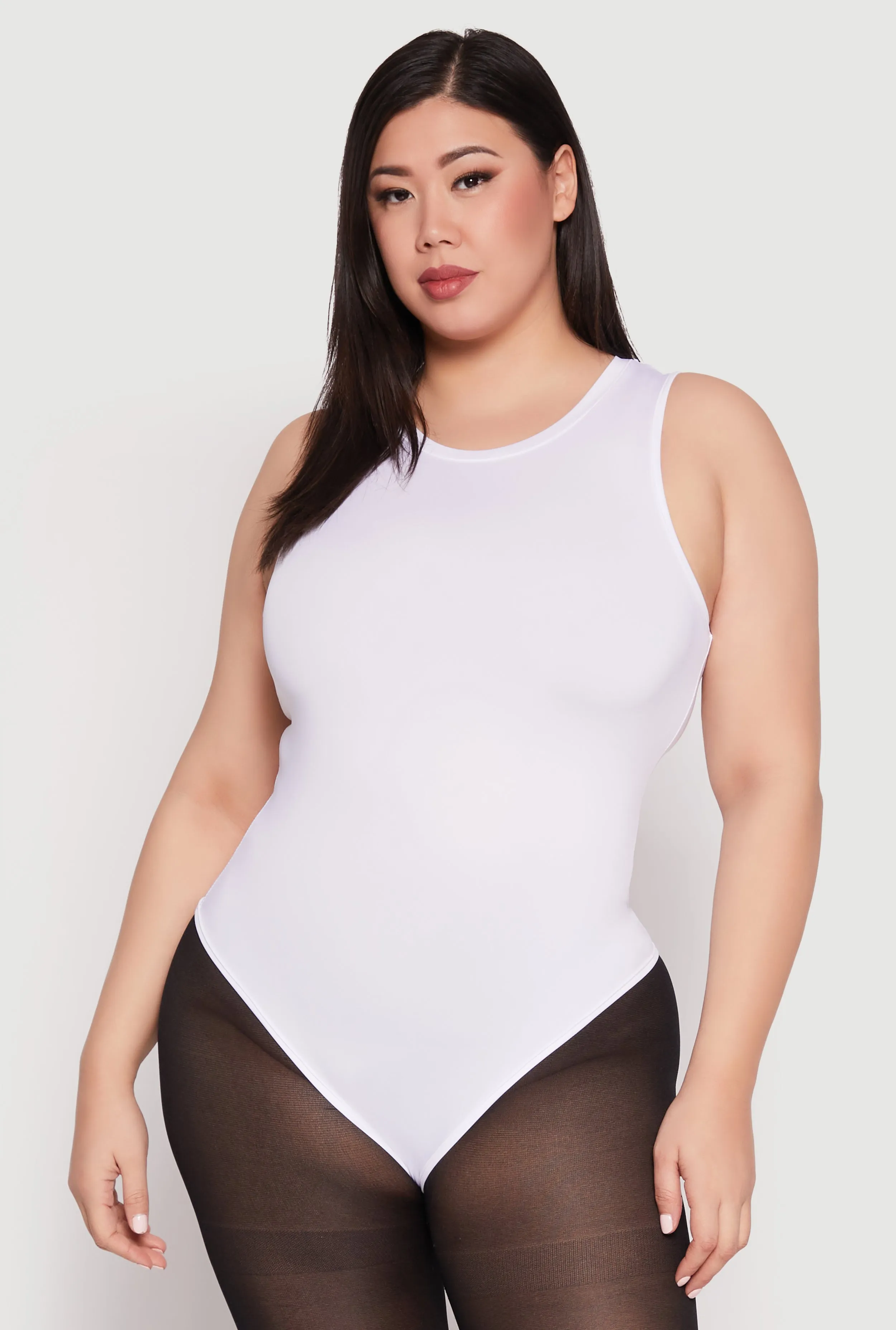 Plus Size Daisy Crew Neck Tank Bodysuit sold by Rainbow product image thumbnail 2