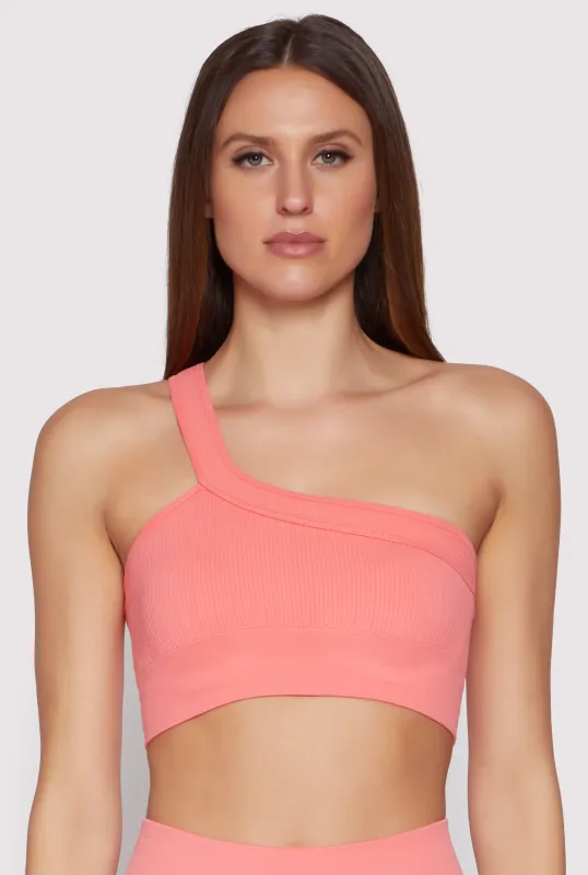 Seamless One Shoulder Crop Top sold by Rainbow