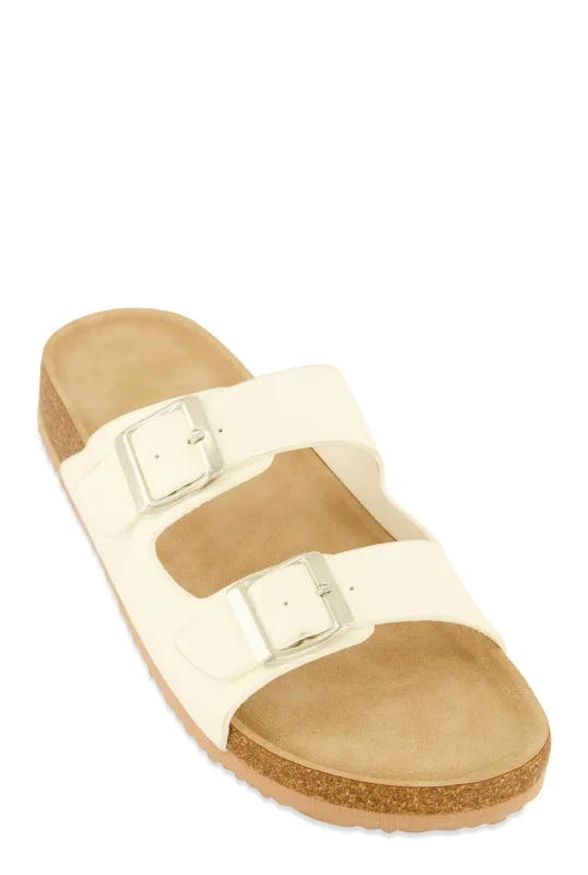 Double Buckle Footbed Sandals sold by Rainbow
