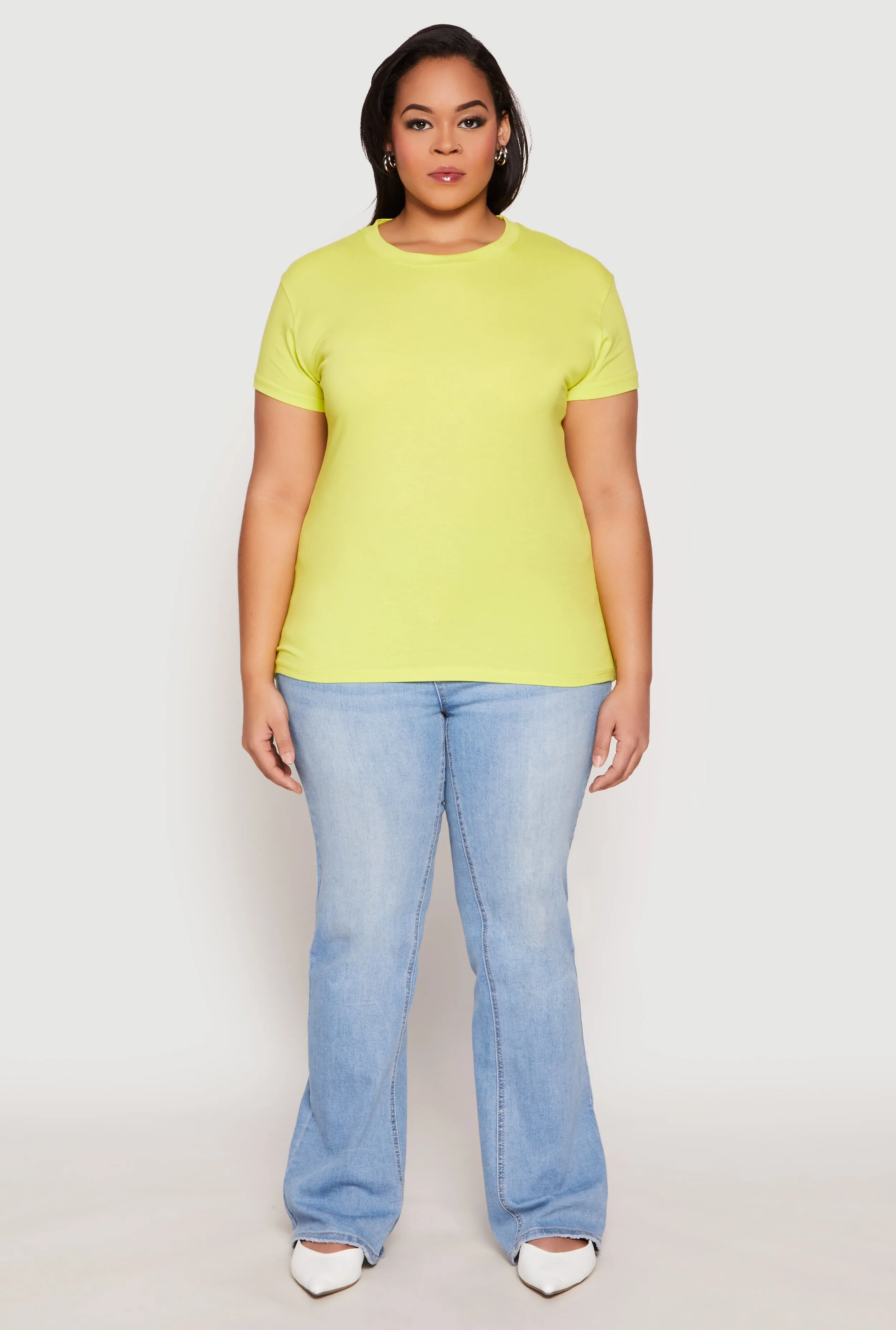 Plus Size Short Sleeve Crew Neck T Shirt sold by Rainbow