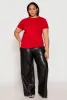 Plus Size Short Sleeve Crew Neck T Shirt sold by Rainbow