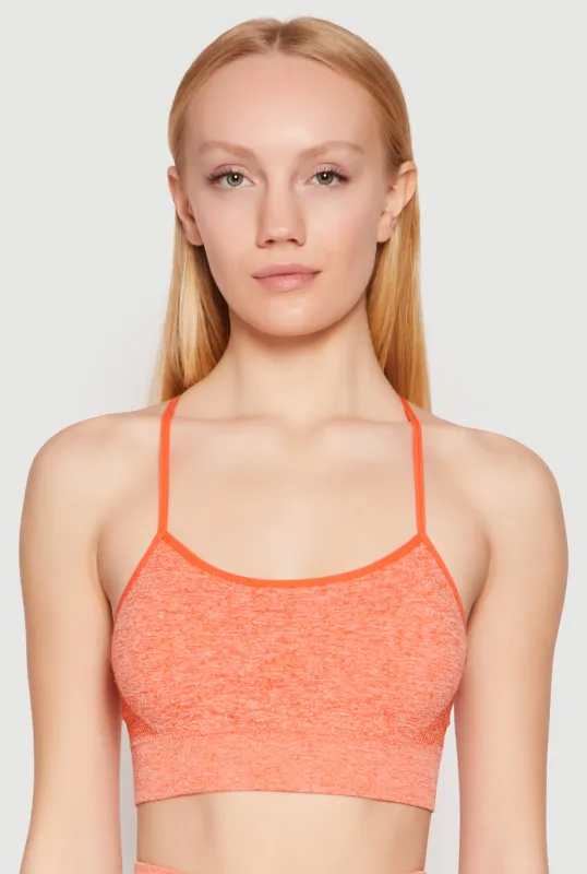 Seamless Marled Cami Sports Bra sold by Rainbow