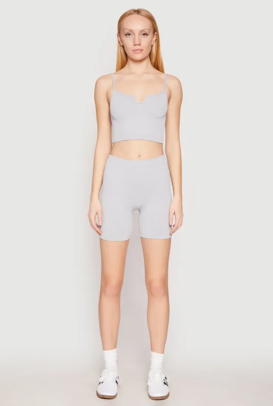 Seamless Notch Neck Cami and Biker Shorts sold by Rainbow