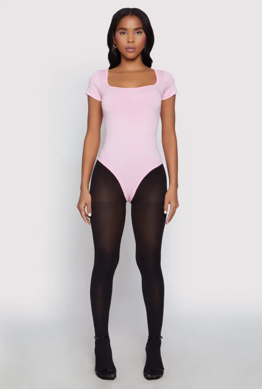 Square Neck Seamless Bodysuit sold by Rainbow